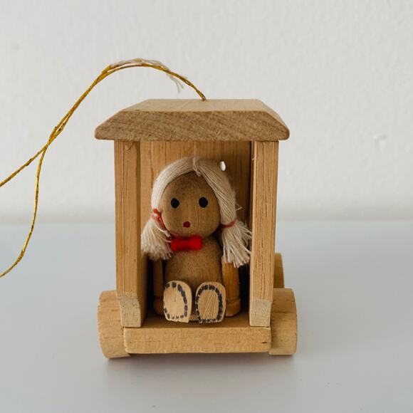 Vintage Wooden Dolly Ornament - Picture 6 of 9